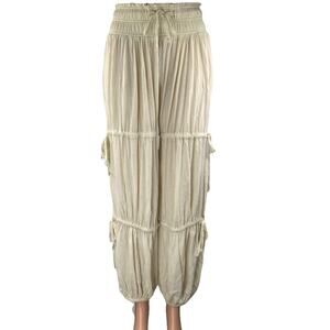 Urban Outfitters Out From Under White Genie Cinched Trousers Jogger Pants Sz XS